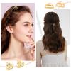 CWJCYTNSN 16PCS Small Hair Clips Metal Hair Claw Clips Gold Mini Hair Clips for Thin Thick Hair, Cute Tiny Claw Clips, Little Flower Hair Clip, Nonslip Bangs Pins Hair Accessories for Women Girls view 2