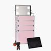 4 in 1 Rolling Makeup Artist Trolley Travel Cosmetic Removable Wheels With LED light 10 level lift dimming Professional Artist Box,36x25x64cm (Black 36x25x74cm) view 1