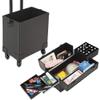 Professional Rolling Makeup Case Cosmetic Trolley Beauty Cosmetic Designed Barber/Beauty Salon Professional Tools 37x22.5x67cm,gray (gray) view 2