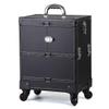 Aluminum Alloy Cosmetic Case Trolley with Wheel Beauty Vanity Case Salon Toolbox Multi-Layer Nail Storage Box view 1