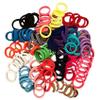 EXTREME SALES, Elastic Hair Rubber Bands for Girls Women | Elastic Cotton Stretch Hair Ties | Elastic Hair Rubber Bands Pony Tail Holder, Pink (PACK - 6, YELLOW) view 1