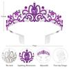 Crowns Purple Crystal Tiaras for Women Rhinestone Headbands for Girl Happy Birthday Princess Crown with Combs Elegant Headdress Decorations for Christmas Bridal Wedding Prom Party Costumes Gifts view 3