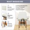2 Section Foldable Massage Table, Height Adjustable Portable Massage Table Lash Bed Massage Bed with Carrying Bag Face Cradle Armrest & Hand Pallet, Lightweight Wooden Frame Massage Tables, CREAM view 4