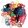 EXTREME SALES, Elastic Hair Rubber Bands for Girls Women | Elastic Cotton Stretch Hair Ties | Elastic Hair Rubber Bands Pony Tail Holder, Pink (PACK - 4, YELLOW) view 1