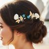 Yean Wedding Hair Pins Seashell Hair Piece Bridal Accessories Silver Starfish Hair Piece Hair Clip for Women and Girls view 1