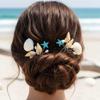 Yean Wedding Hair Pins Seashell Hair Piece Bridal Accessories Silver Starfish Hair Piece Hair Clip for Women and Girls view 3