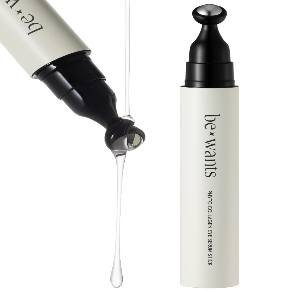 Bewants Instant Eye Bag Remover for Puffiness, serum roller for dark circles and puffiness, under eye treatment with bamboo water, Vegan Collagen (1 Pack)