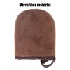 Saluaqui Self Tanning Mitt for Self Tan, Self Tanner Mitt for Application of Self Tanner, Flocking Self Tanner Mitten Lotion Applicator Small Sunless Tanner Mitt, Washable And Reusable (Brown) view 4