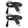 The Lord of the Tools 2PCS USB Shaver Charger Cable Compatible with Wahl Colour Pro 9649 Cordless Clippers Replacement 3.5V USB Power Cord Black 1.8m view 1