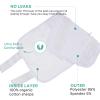 5 in 1 Castor Oil Pack for Liver, Caster Oil Pack Wrap for Waist and Thyroid Neck, Castor Oil Organic, Breast Pads Kit, Reusable Caster Oil Wrap Adjustable Elastic Cotton Flannel & Soft Ties (White) view 2