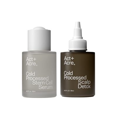 Act+Acre Cold Processed Apple Stem Cell Serum and Vitamin E Scalp Detox Oil - Promotes Hair Growth, Soothes and Hydrates, Helps with Dandruff and Dry Scalp