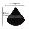 2pcs Black Velour Triangle Powder Puff,Soft Pure Cotton Face Makeup Sponge Powder Puffs,Loose Powder Cosmetic Foundation Mineral Powder Wet Dry Cotton Velour Sponge Makeup Tool view 2