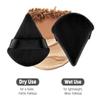 2pcs Black Velour Triangle Powder Puff,Soft Pure Cotton Face Makeup Sponge Powder Puffs,Loose Powder Cosmetic Foundation Mineral Powder Wet Dry Cotton Velour Sponge Makeup Tool view 4