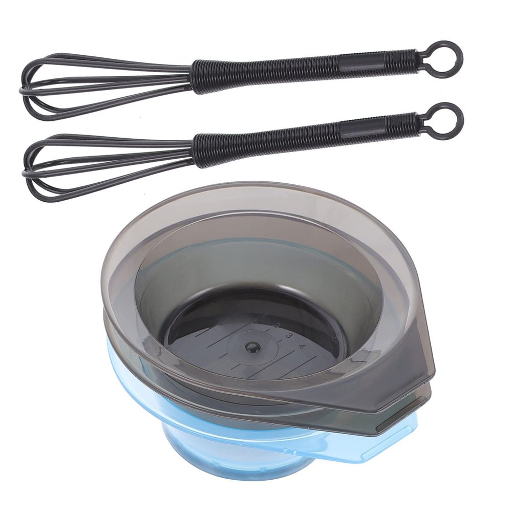 FOMIYES 1set Hair Dyeing Bowl Kit Stirring Hair Coloring Tool for Home and Salon Use Skid Design Accurate Measurement for Mixing and Toner