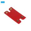 PATIKIL Leather Razor Head Protecting Cover, 3 Pack Double Edge Safety Razor Head Protecting Sheath Shaver Tip Cover for Travel, Red view 3