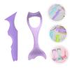 2pcs Women Eyeliner Stencils Masks Spoon Silicone Mascara applicator Silicone Eye Make up Tools molds Make up Tools for Eyes Cosmetic Purple Miss Cream view 4