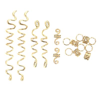 FOMIYES 16pcs Decorative Hair Extension Rings Zinc Alloy Dreadlocks Ring for Braiding Durable and Reusable Accessories for Dreadlocks and Diy Hairstyles for Parties and Daily Use