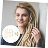 FOMIYES 16pcs Decorative Hair Extension Rings Zinc Alloy Dreadlocks Ring for Braiding Durable and Reusable Accessories for Dreadlocks and Diy Hairstyles for Parties and Daily Use view 3