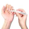 LONDONTOWN Cuticle Pusher Tool with Rubber Finish Tip Bevel Edge Professional Grade Plastic Precision Fingertip Nail Scrapper Manicure Stick Tool view 2
