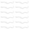 12pcs 12pcs White Curly Hair Extensions Wig Hair Streak Curly Closure Wig Clips Highlight Extensions Clip in Mermaid Wavy Wigs Hair Extension Piece Wig Fake Hair Curls for Women Girls view 3