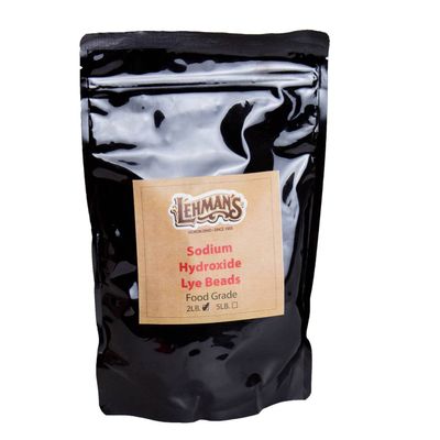 Lehman's Sodium Hydroxide for Soapmaking, 2 Pound Resealable Bag of Lye Beads, NaOH, Do It Yourself Natural Bar Soap