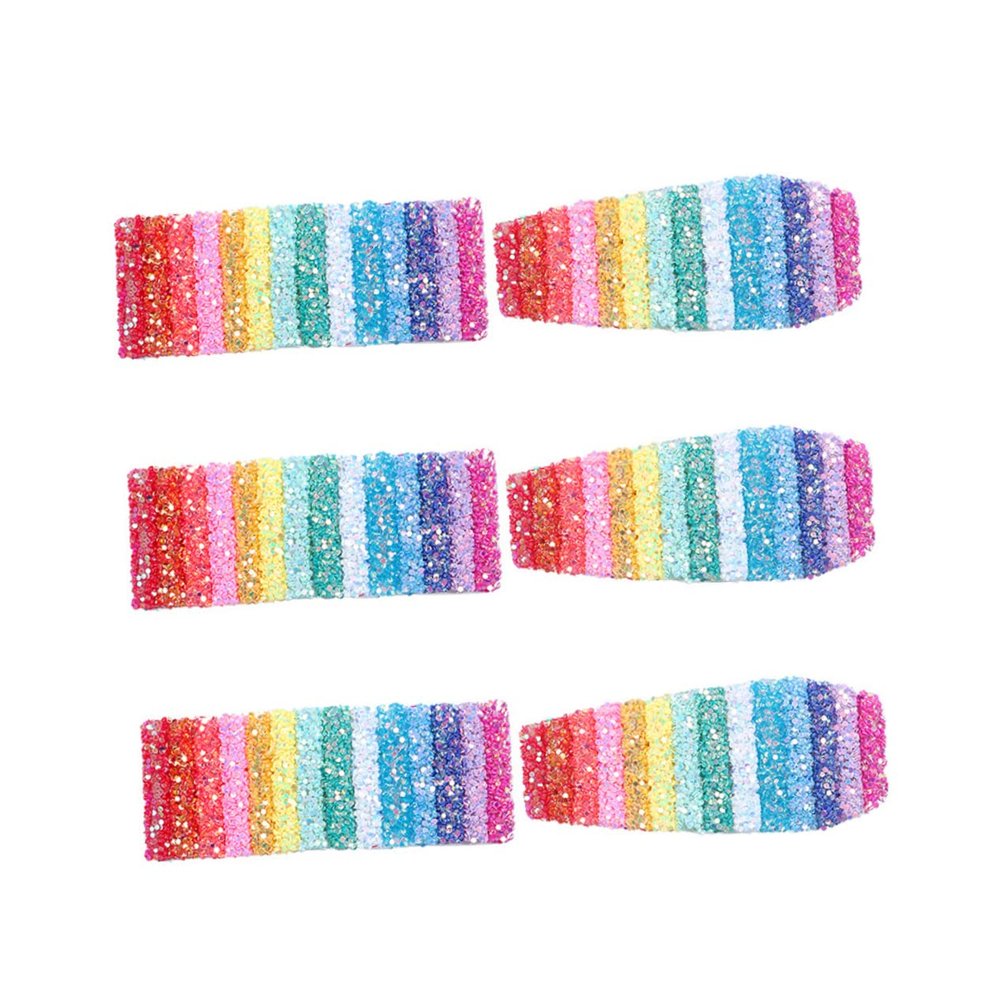 FOMIYES Sparkle Hair Clips 6pcs Sequin Hair Bow Clips Fashion Bobby Pin Hairpins Rhinestones for Women Girls