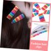 FOMIYES Sparkle Hair Clips 6pcs Sequin Hair Bow Clips Fashion Bobby Pin Hairpins Rhinestones for Women Girls view 4