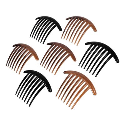 FOMIYES 10Pcs Acrylic Hair Combs for Women Side Combs in Black Brown Elegant Styling Tools for Everyday Use Portable Hair Accessories for All Hair Types