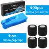 200pcs Machine Covers and 4pcs Grip Tape, Urknall Tattoo Pen Covers Grip Cover Barrier Sleeves Professional Tattoo Supplies view 3