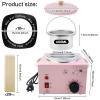 Portable Pink Wax Warmer with Adjustable Temperature and Wax Sticks for Painless Hair Removal for Women and Men view 2