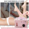 Portable Pink Wax Warmer with Adjustable Temperature and Wax Sticks for Painless Hair Removal for Women and Men view 3