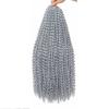 Passion Twist Hair 18 Inch Water Wave Crochet Hair 6 Packs Passion Twists Braiding Hair Long Bohemian Braids Hair Synthetic Extensions (18Inch, 6Packs Grey)  view 1