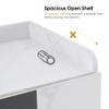 BarberPub Salon Storage Rolling Cart with Casters, Contrast Panel Craft Art Utility Station, Spa Organizer Serving Trolley 2007 (White&Grey) view 2
