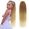 fashion icon hair Long Curly Drawstring Ponytail Extension 30Inch Corn Wave Clip in Ponytail Extensions Synthetic Hairpiece for Black Women(0T27/613) view 1