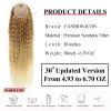 fashion icon hair Long Curly Drawstring Ponytail Extension 30Inch Corn Wave Clip in Ponytail Extensions Synthetic Hairpiece for Black Women(0T27/613) view 2
