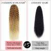 fashion icon hair Long Curly Drawstring Ponytail Extension 30Inch Corn Wave Clip in Ponytail Extensions Synthetic Hairpiece for Black Women(0T27/613) view 3