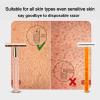 Double Edge Safety Razor with Stand, Reusable Metal Single Blade Razors for Men and Women, with 10 Platinum Coated Double Edge Safety Razor Blades, Women's Safety Shaving Razors, Rose Gold view 3