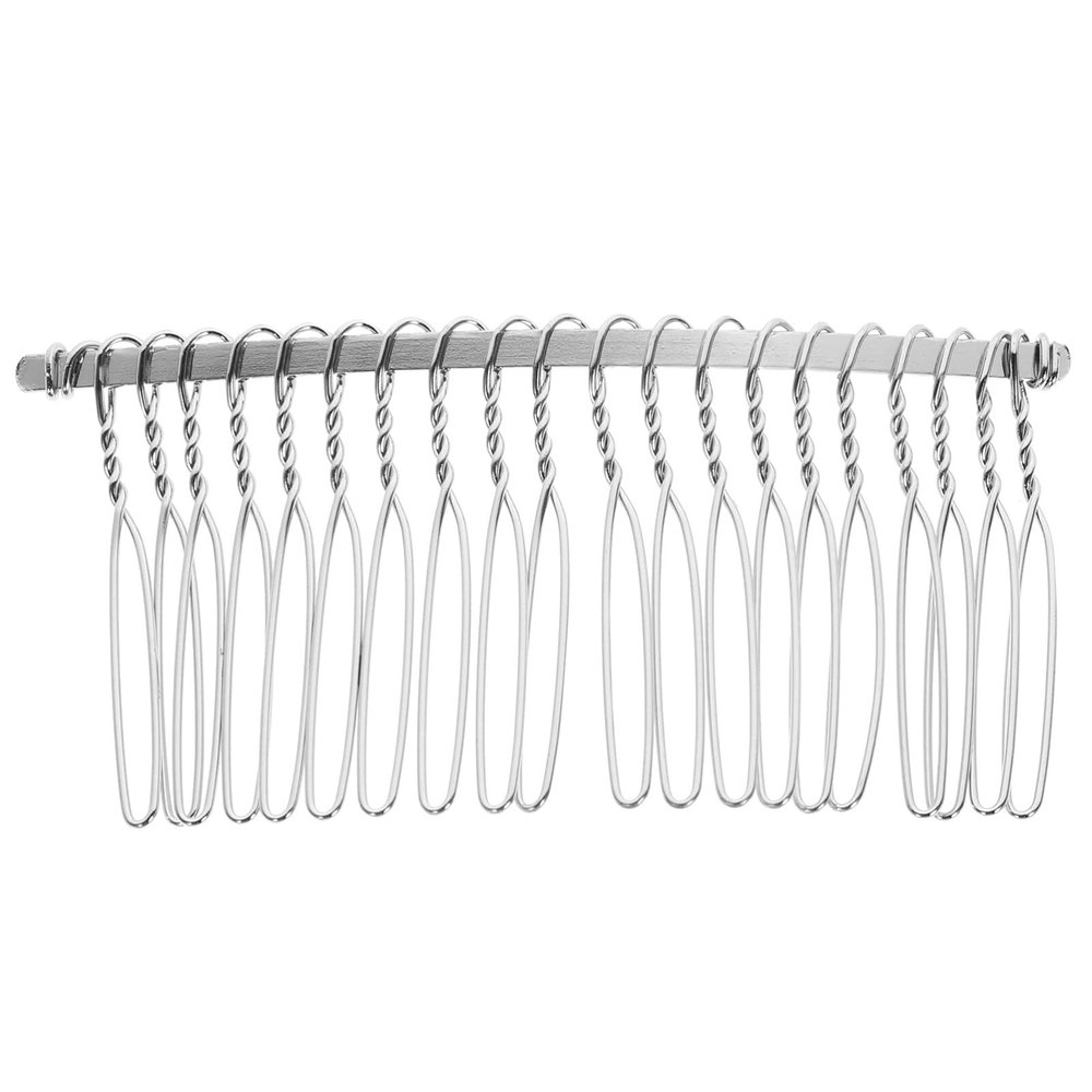 CALLARON Silver Metal Hair Comb Teeth for Bridal Wedding Veils Versatile Hair Clip Accessory for Women