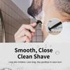 Double Edge Safety Razor with Stand, Single Blade Razors for Men and Women, Reusable Metal Razor, with 10 Stainless Steel Double Edge Blades, Smooth and Close Shave, Plastic Free, Matte Black view 2