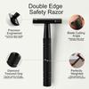 Double Edge Safety Razor with Stand, Single Blade Razors for Men and Women, Reusable Metal Razor, with 10 Stainless Steel Double Edge Blades, Smooth and Close Shave, Plastic Free, Matte Black view 4