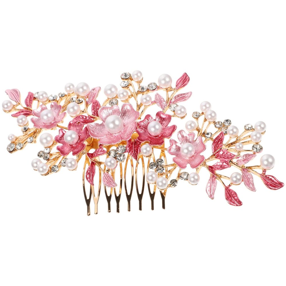 Kichvoe Floral Hair Comb for Bride Elegant Wedding Hair Accessories Pearls Durable Design for Bridal Prom and Special Occasions for Compliments and Charm