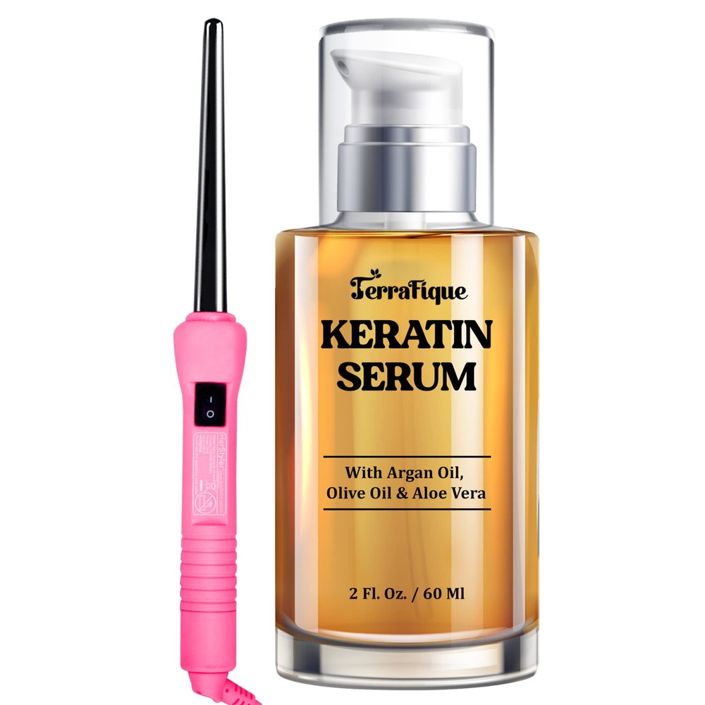 TERRAFIQUE Keratin Hair Serum - Herstyler Baby Curls Set