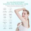 VOYOR Electric Razors for Women 4 in 1 Bikini Trimmer, Foil Shaver for Women 4 Replacement Heads for Body, Pubic Hair Trimmer, Cleansing, Massage 2 Adjustable Speeds Rechargeable Shaver ES501 (Gold) view 2