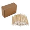 100pcs Disposable Make Up Lip Brush, Disposable Makeup Applicators Lipstick Applicators, Lint free Applicator Lip Gloss Wand with Bamboo Handle for Lip Eyelash Extension Application(White) view 1