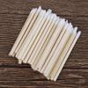 100pcs Disposable Make Up Lip Brush, Disposable Makeup Applicators Lipstick Applicators, Lint free Applicator Lip Gloss Wand with Bamboo Handle for Lip Eyelash Extension Application(White) view 3