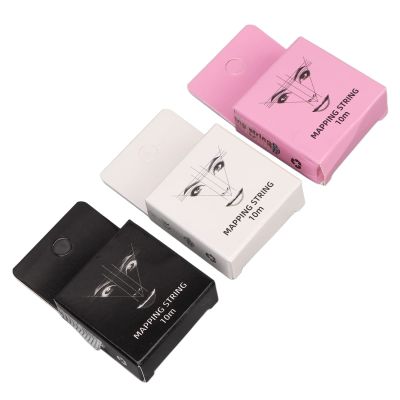 Eyebrow Tattoo Line Marker Ruler, Pre Inked Eyebrow Mapping String, Professional Eyebrow Positioning Marker, Sponge Coloring Eyebrow DIY Measuring Tool for Mapping Precise Lines