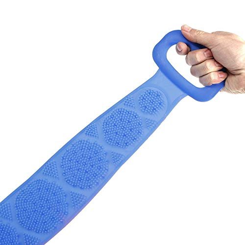 DOWNER Bath Scrubber,Shower Sponge Body Brush,Strong Rubbing Towel Useful Product Silica Gel Bath Towel Bath Towel Rub Back Rubbing Bath Back Rub Towel Back Exfoliating Scrub
