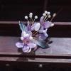 1 Pcs 6inch Rabithenn Purple flower vine Barrettes for Women Chinese Hanfu Classic Acrylic Resin Pearl Hair Clips Flower with Metal Handmade Hair Accessories for Women Girls Long Hair (Purple) view 1