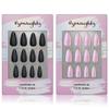 Hypnaughty Press On Nails - Caviar & Light Pink Almond Chrome, Trendy & Salon Quality Reusable Nails With Kit view 1