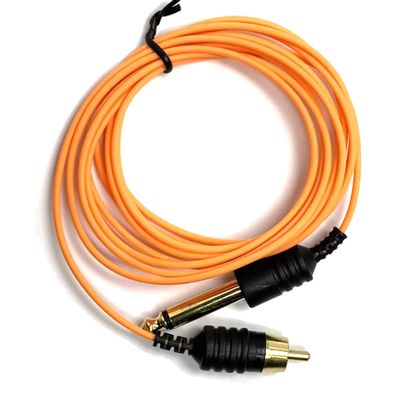 Element Tattoo Supply - Tattoo RCA Cord Orange Lightweight 6 Ft Ultra Thin Flexible Cable for Tattoo Machines
